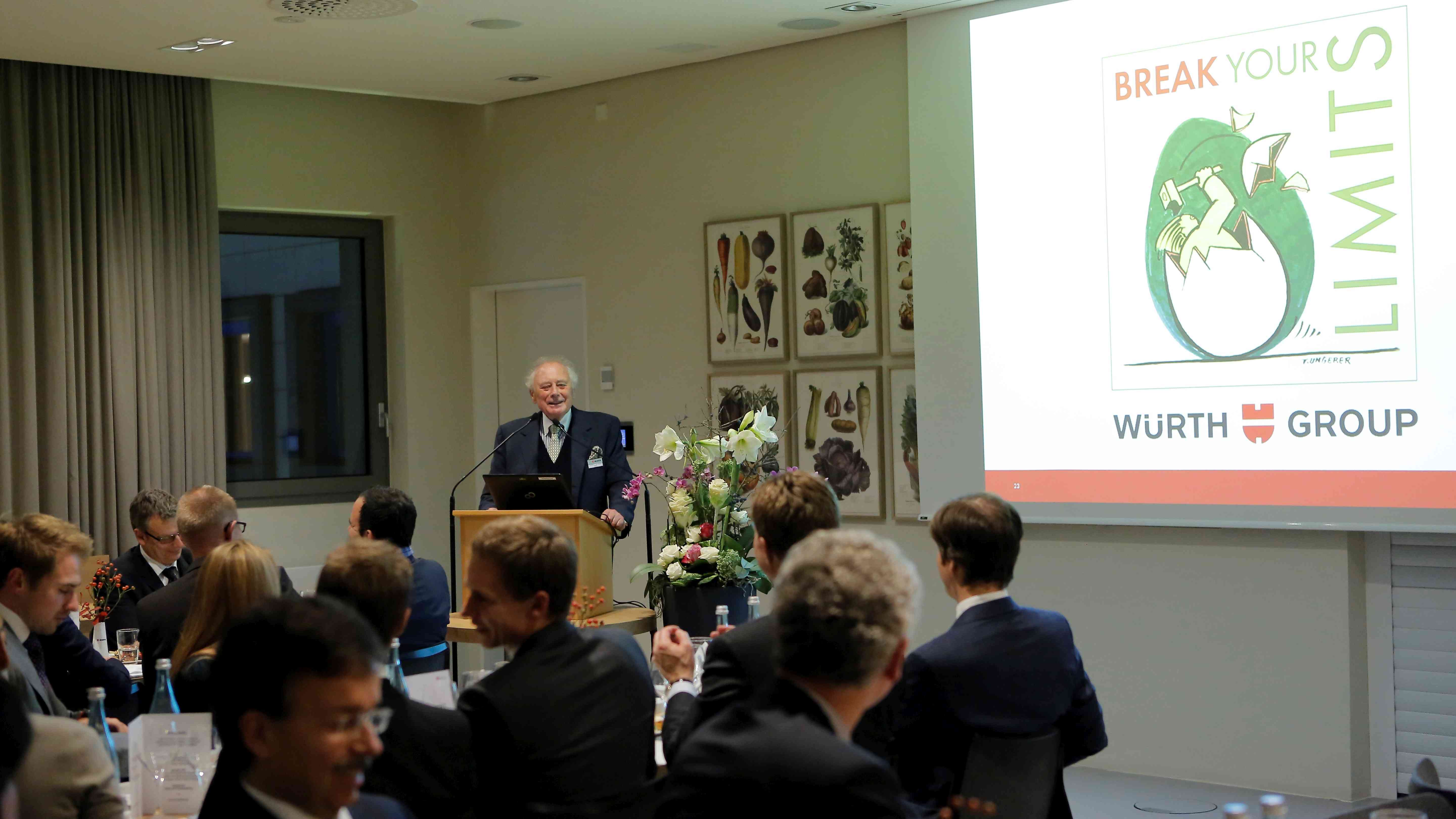 Würth Unternehmer-Lounge Reinhold Würth Vortrag